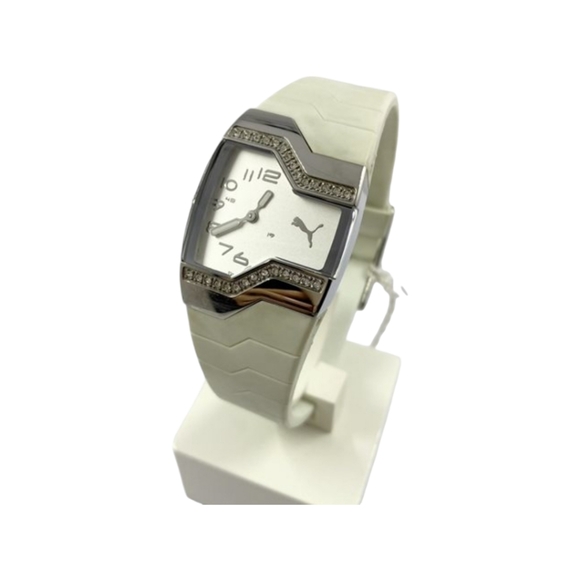 PUMA *Stainless Steel Quartz Watch w/ Cream Silicone Band - Picture 7 of 9